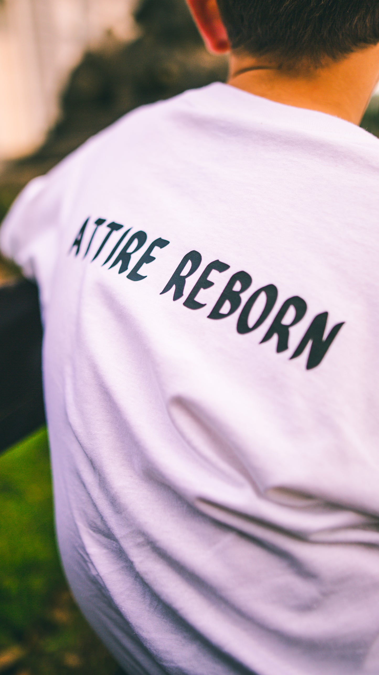 Children's White T-Shirt with back detail Attire Reborn