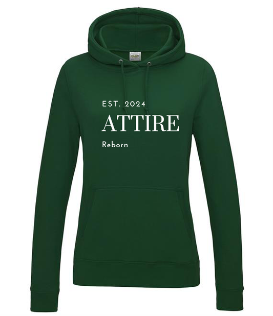 Womens Bottle Green Hoodie Attire Reborn